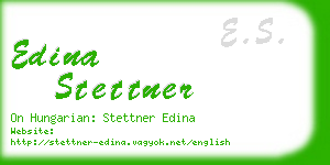 edina stettner business card